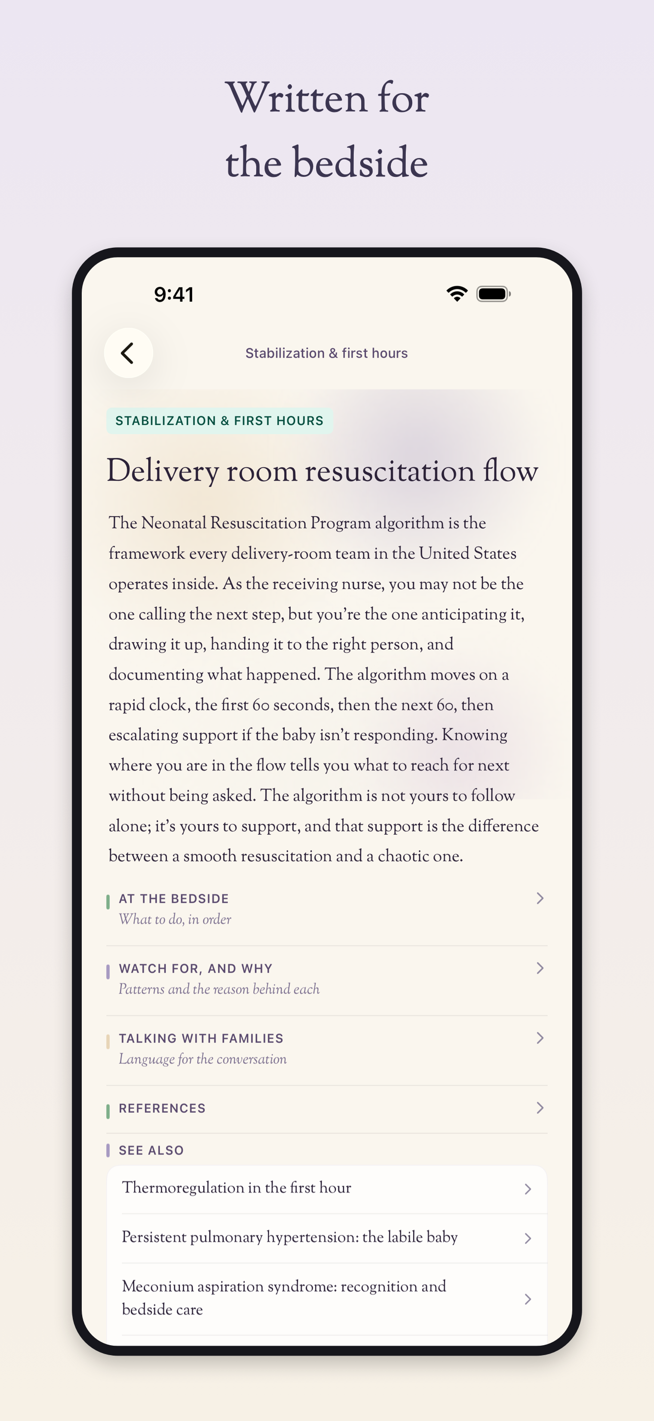 Written for the bedside: NeoNurse delivery room resuscitation topic