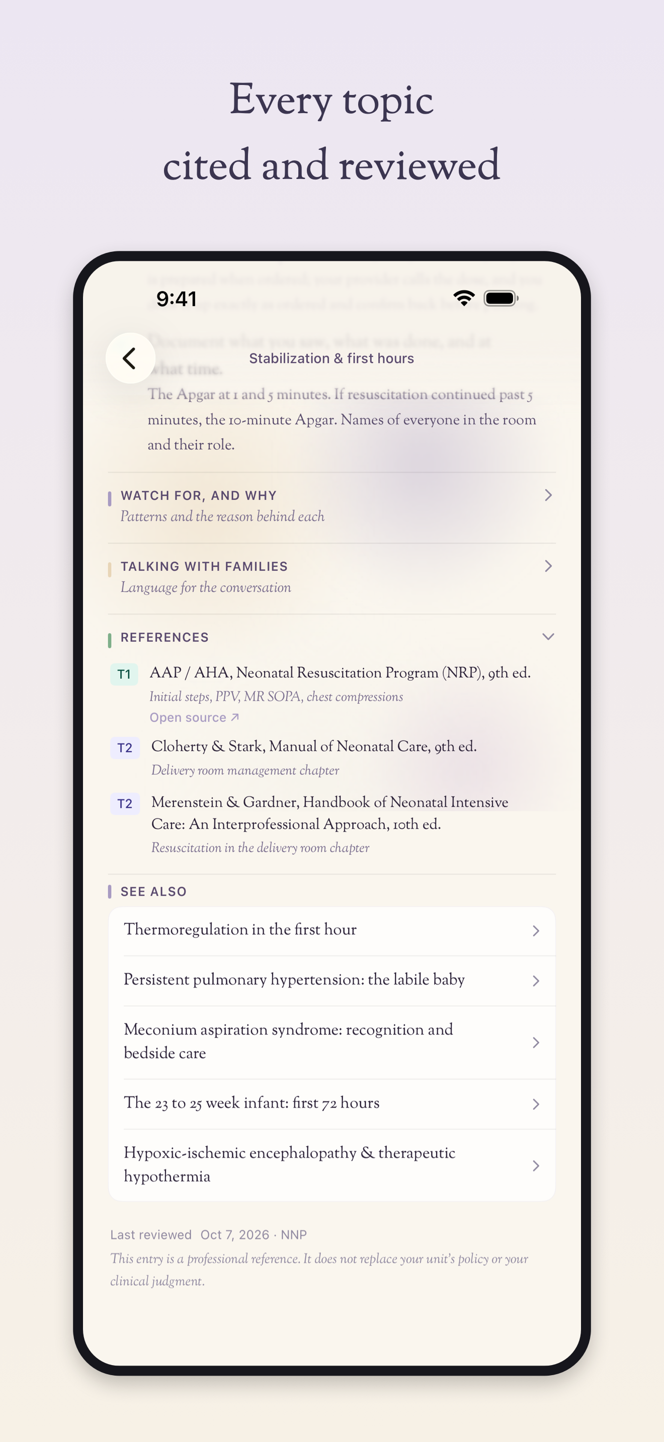 Every topic cited and reviewed: NeoNurse references and related topics